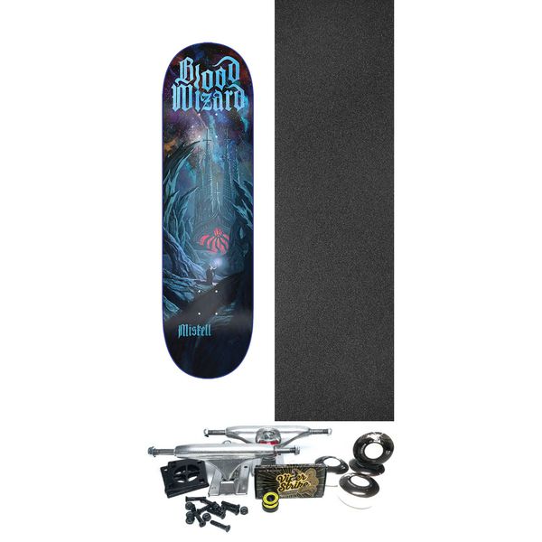 Blood Wizard Skateboards Nolan Miskell Outer Realms Skateboard Deck - 8.38" x 32.37" - Complete Skateboard Bundle